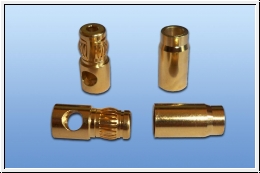 6 mm gold-contact plug and socket with lamellar