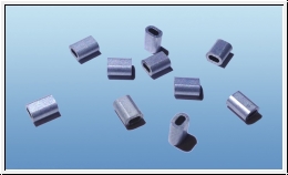 Aluminum ferrules for steel cables with 1-2 mm Ø