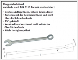 Gabel-Ringschlüssel Schlüsselweite 5,5 mm für M3