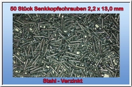 50 Stück Senkkopfschrauben 2,2 x 13,0 mm