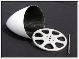 Premium CFK Spinner in Weiß 126/147 mm