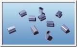 10 Aluminium Quetschhülsen für Stahlseile mit 1 - 2 mm Ø